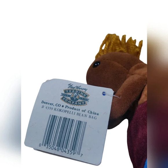 Vintage 1996 Fred Harvey Trading Co. Kokopelli Bean Bag Plush – Flute Player, SW - Picture 2 of 9